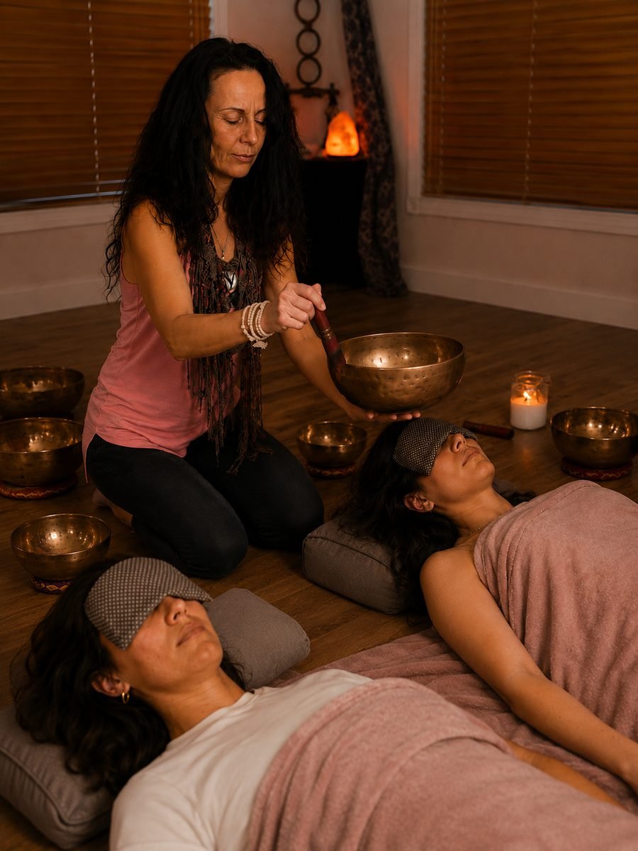 A sound bath session